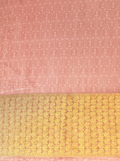 Women's Pink Art Silk Printed Saree