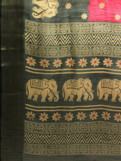 Women's Multicolor Art Silk Printed Saree