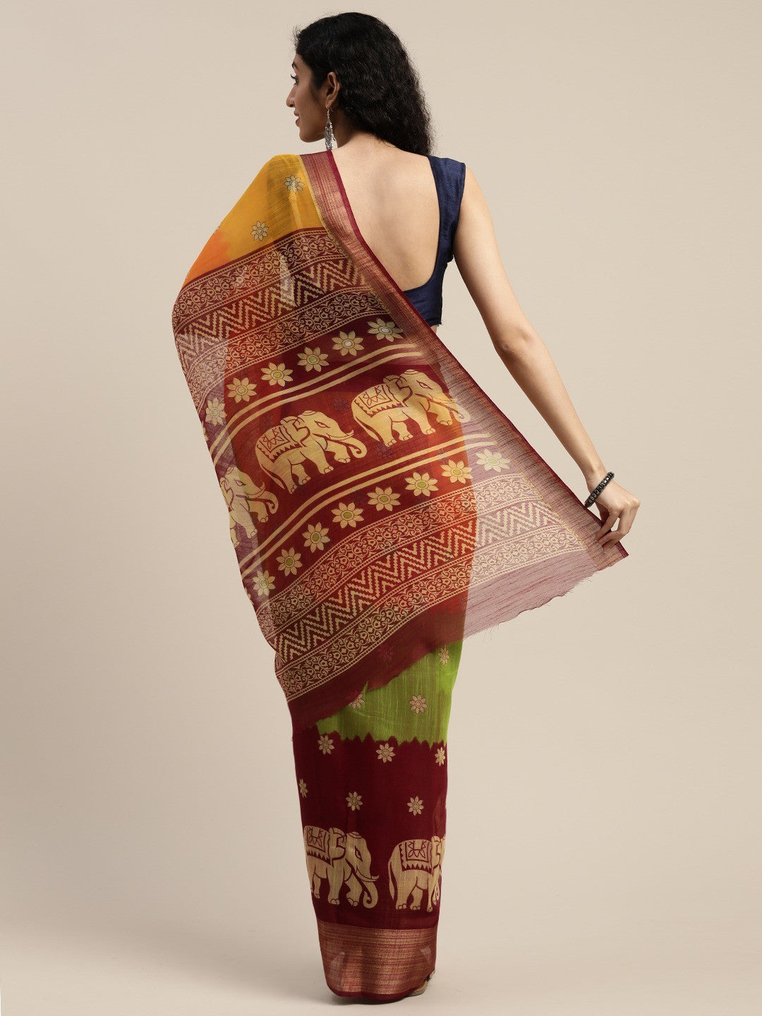 Women's Multicolor Art Silk Printed Saree