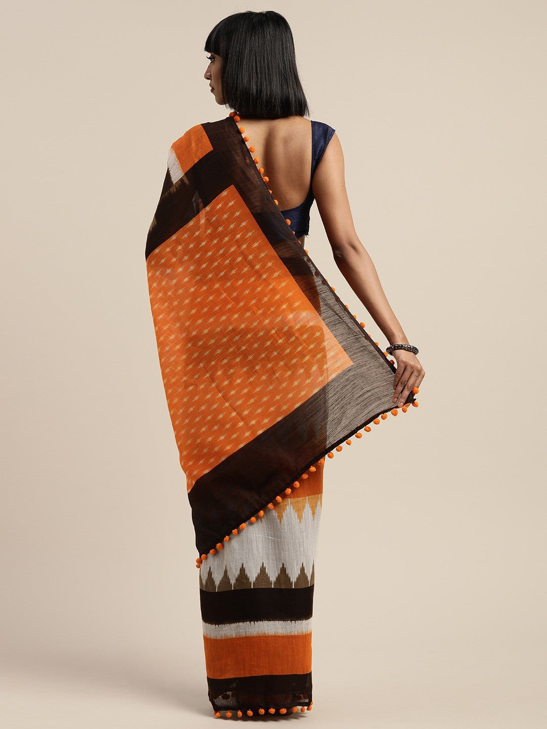 Women's OrangeÃ¢Â  Art Silk Printed Saree