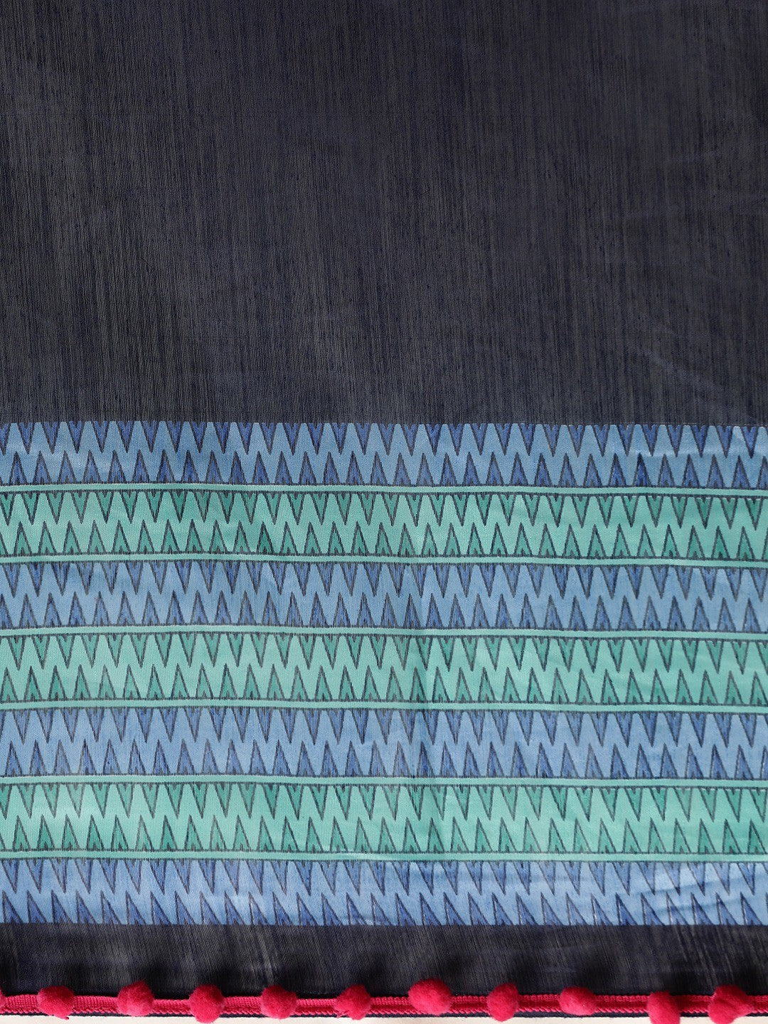 Women's Dark Blue Art Silk Printed Saree