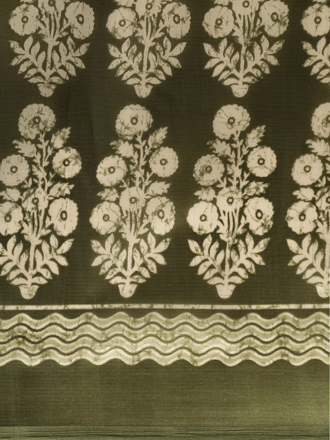 Women's Green Art Silk Printed Saree