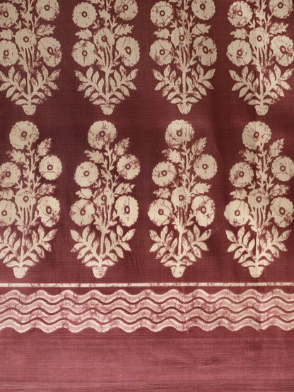 Women's Purple Art Silk Printed Saree