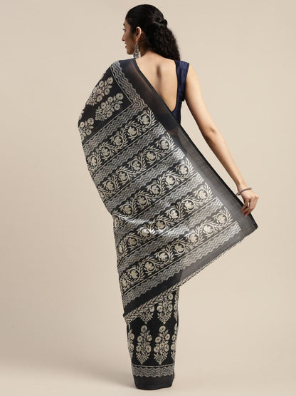 Women's BlackÃ¢Â  Art Silk Printed Saree