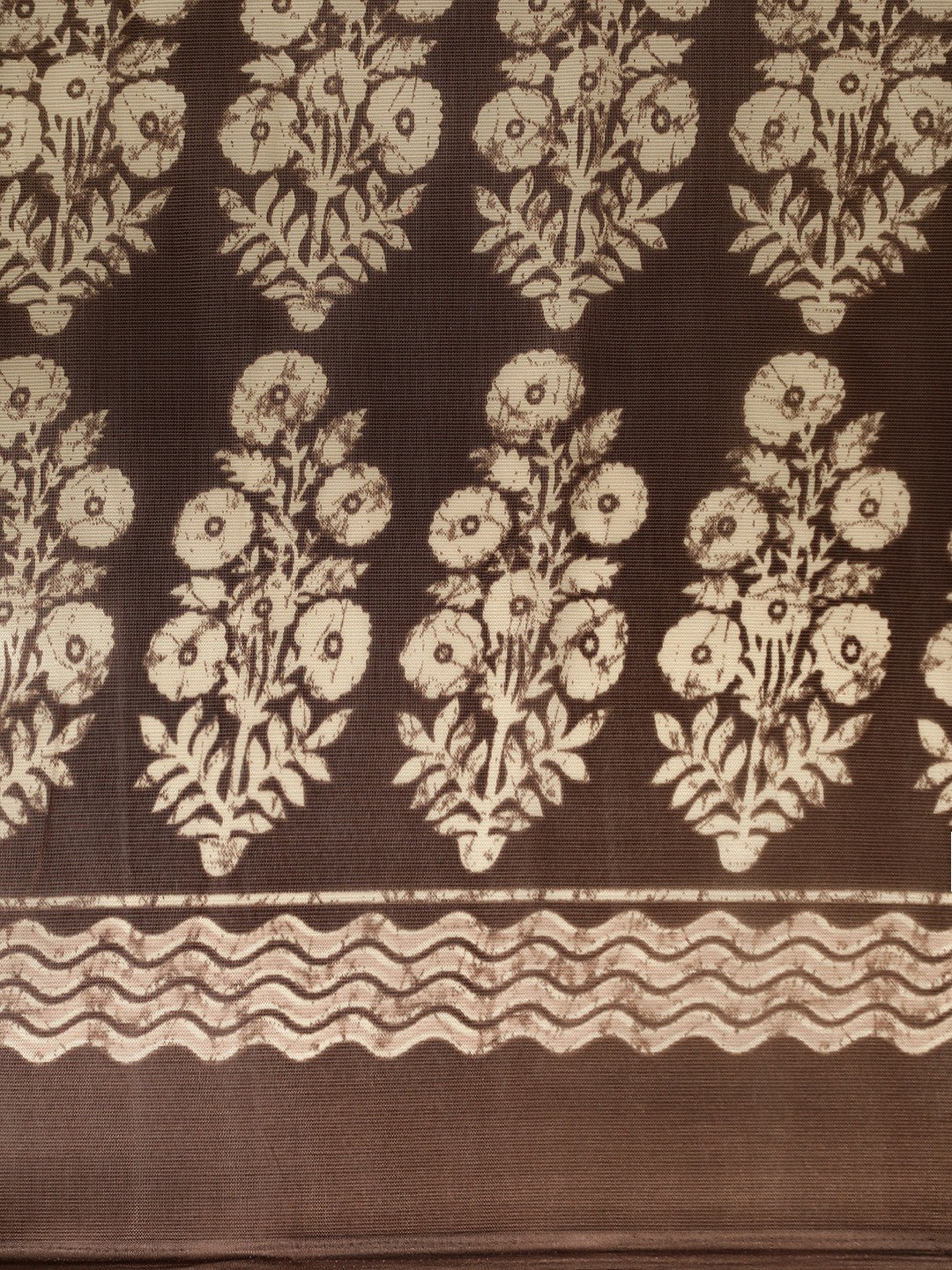 Women's Brown Art Silk Printed Saree