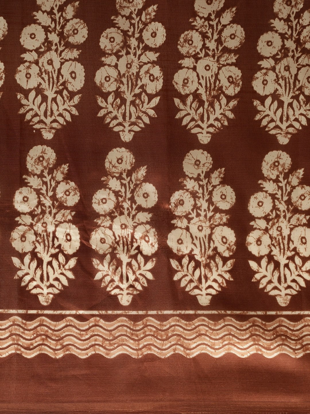 Women's Brown Art Silk Printed Saree