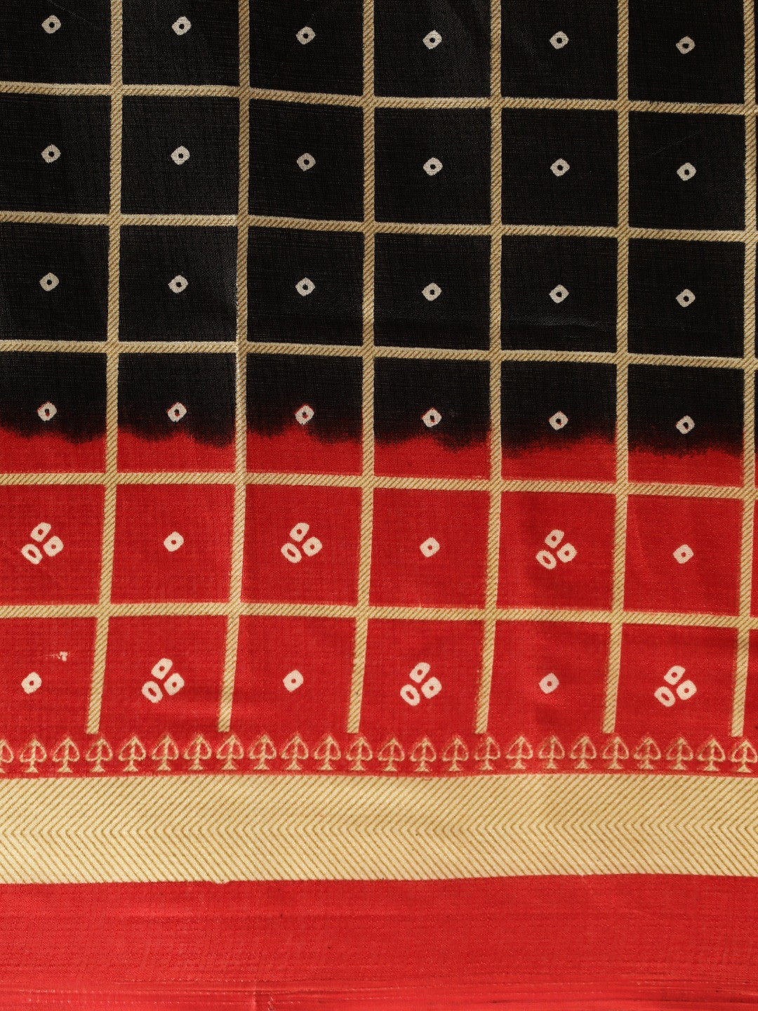 Women's Black Art Silk Printed Saree