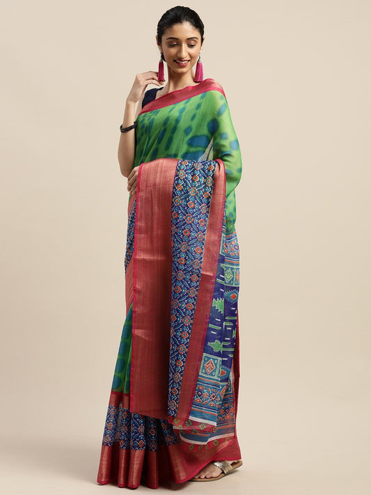 Women's Multicolor Art Silk Printed Saree