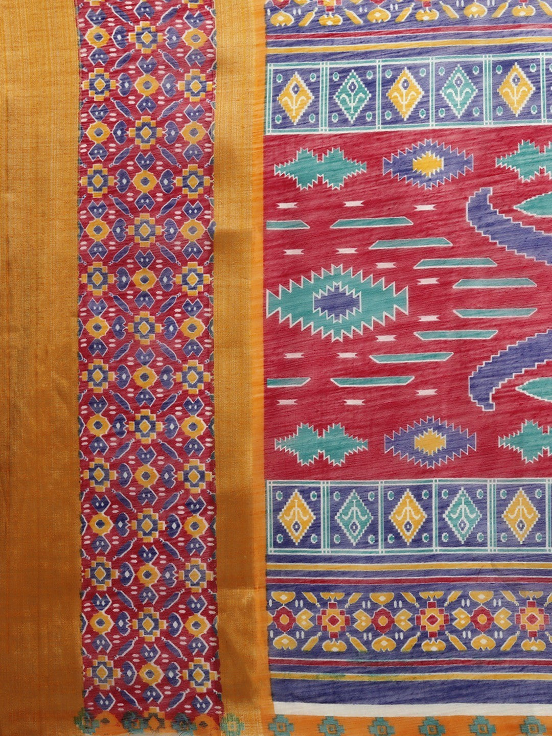 Women's Blue Art Silk Printed Saree
