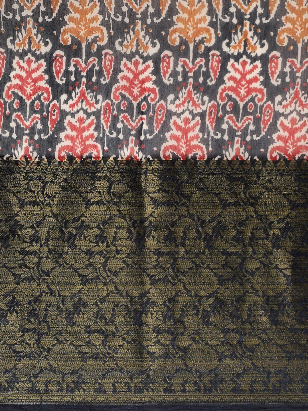 Women's Black Art Silk Printed Saree