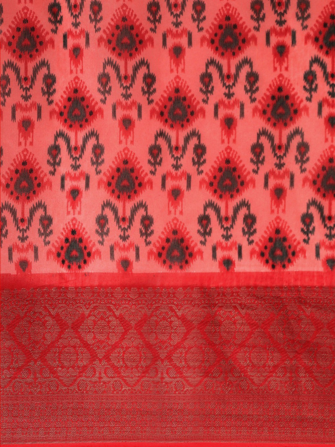 Women's Red Art Silk Printed Saree