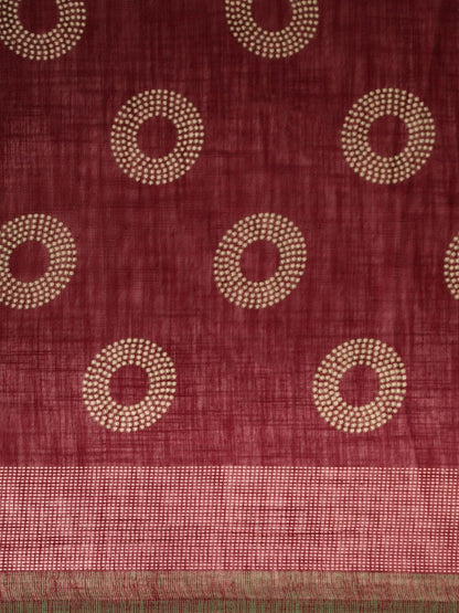 Women's Purple Art Silk Printed Saree