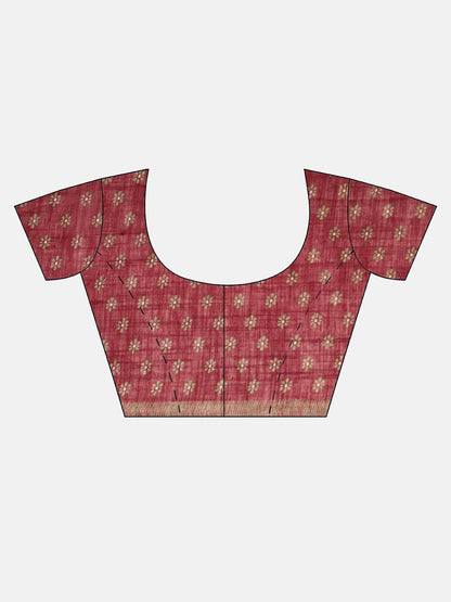Women's Purple Art Silk Printed Saree