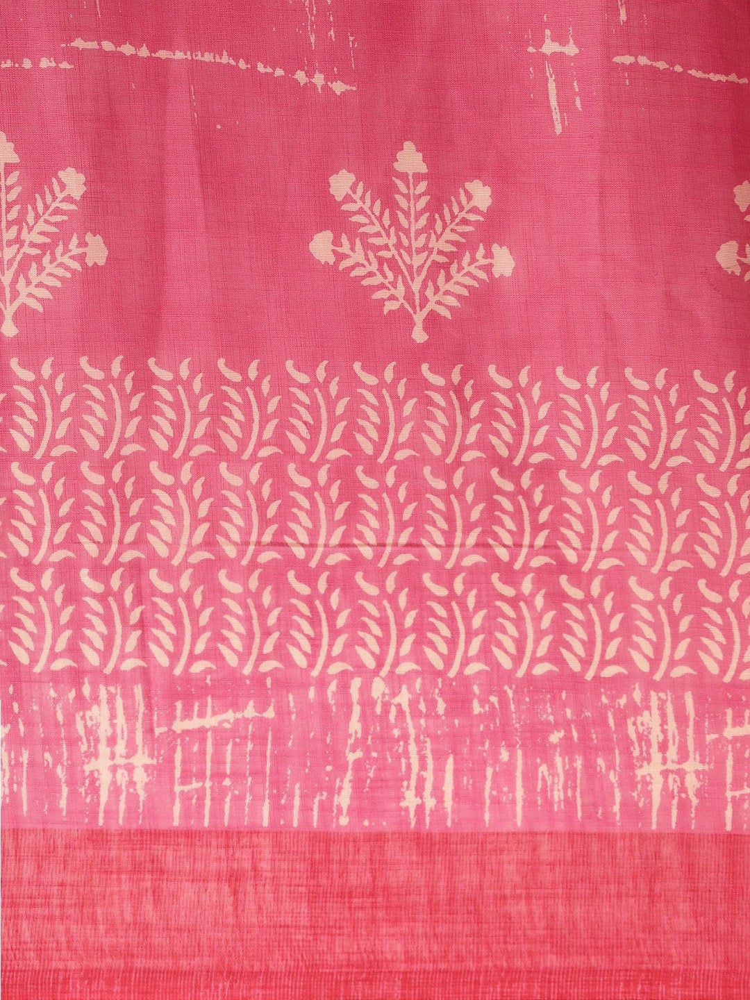 Women's Pink Art Silk Printed Saree