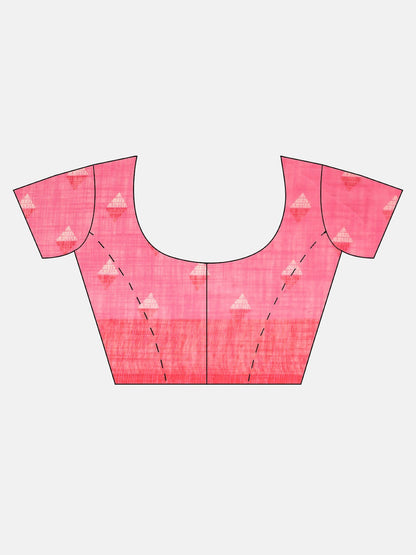 Women's Pink Art Silk Printed Saree