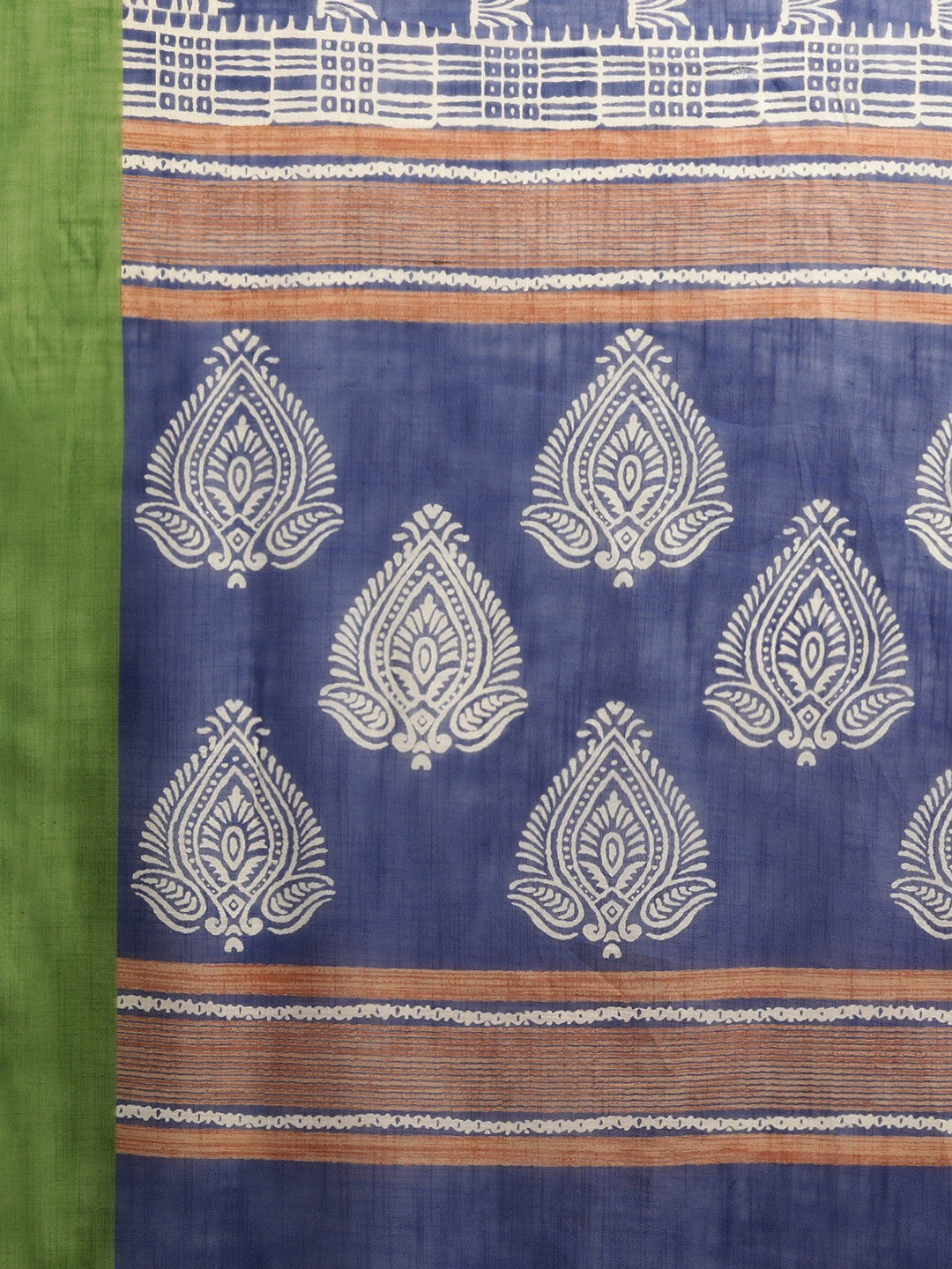 Women's Blue Art Silk Printed Saree