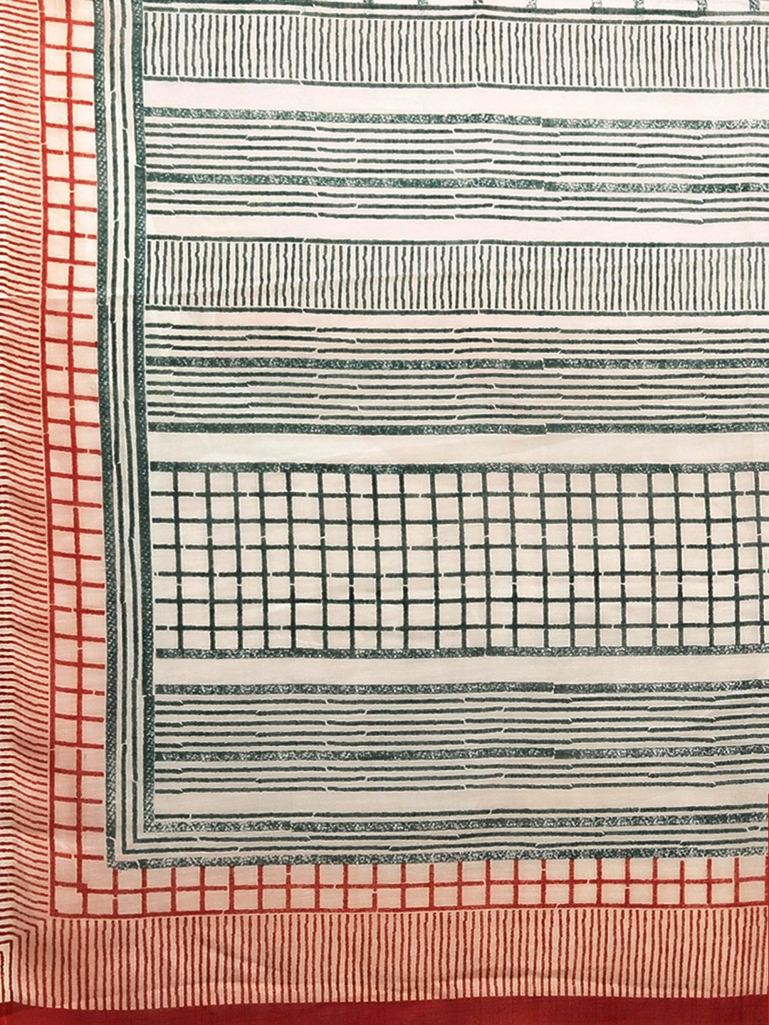 Women's White Art Silk Printed Saree