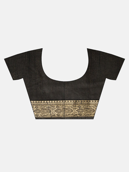 Women's Black Art Silk Printed Saree