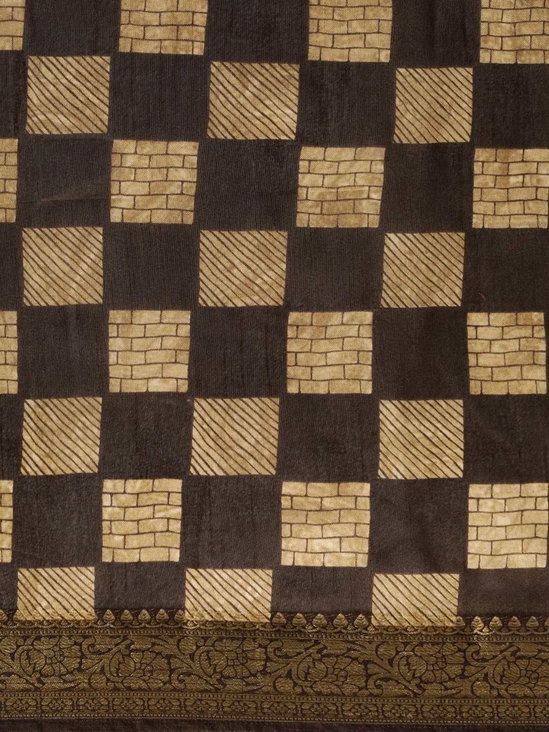 Women's Brown , Beige Art Silk Printed Saree