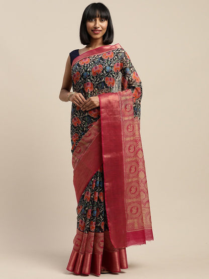 Women's Multicolor Art Silk Printed Saree
