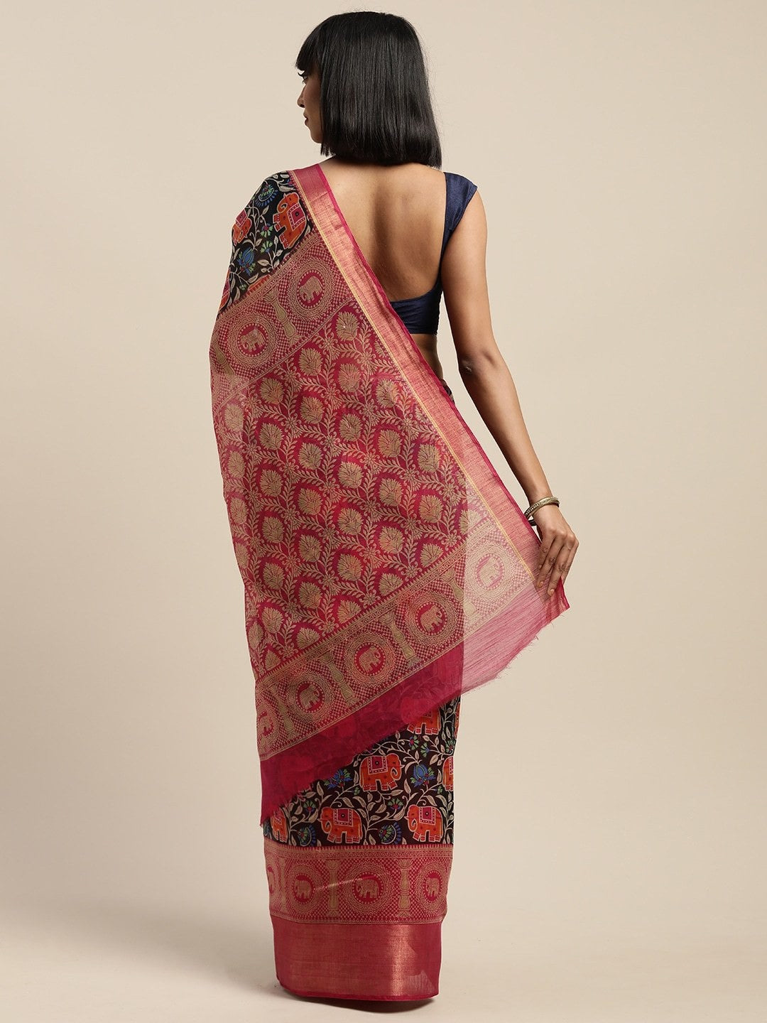 Women's Multicolor Art Silk Printed Saree