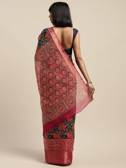 Women's Multicolor Art Silk Printed Saree