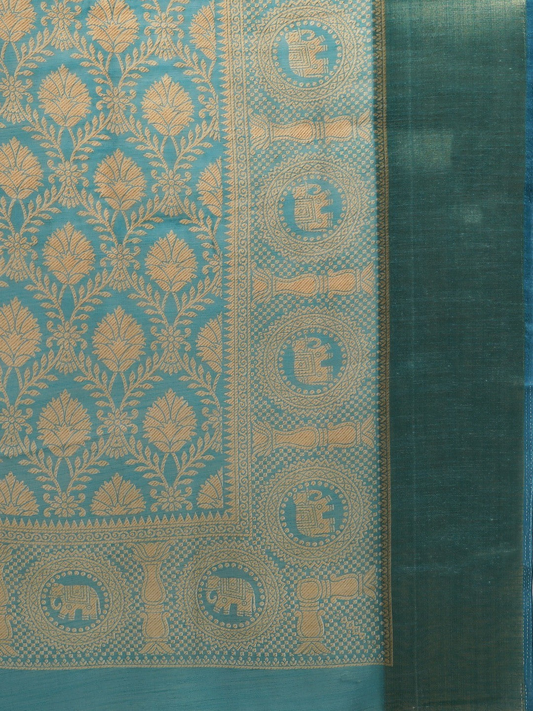 Women's Black Art Silk Printed Saree