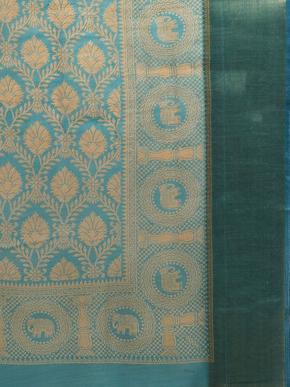 Women's Black Art Silk Printed Saree