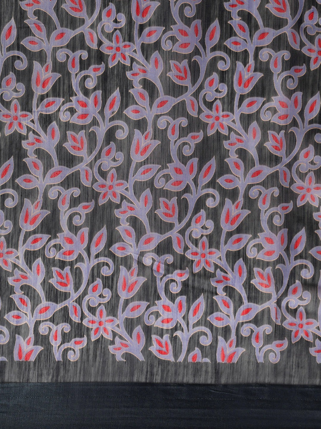 Women's Grey Art Silk Printed Saree