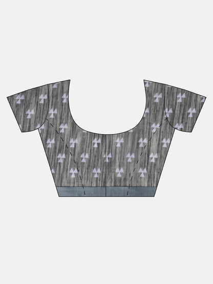 Women's Grey Art Silk Printed Saree
