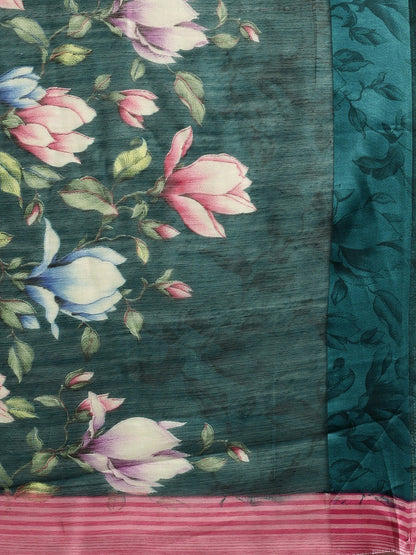 Women's Multicolor Art Silk Printed Saree