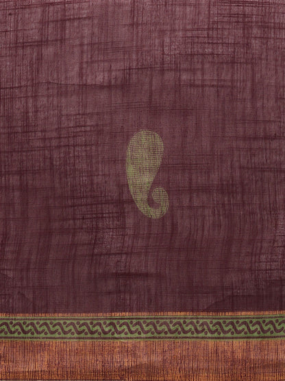 Women's Maroon Art Silk Printed Saree