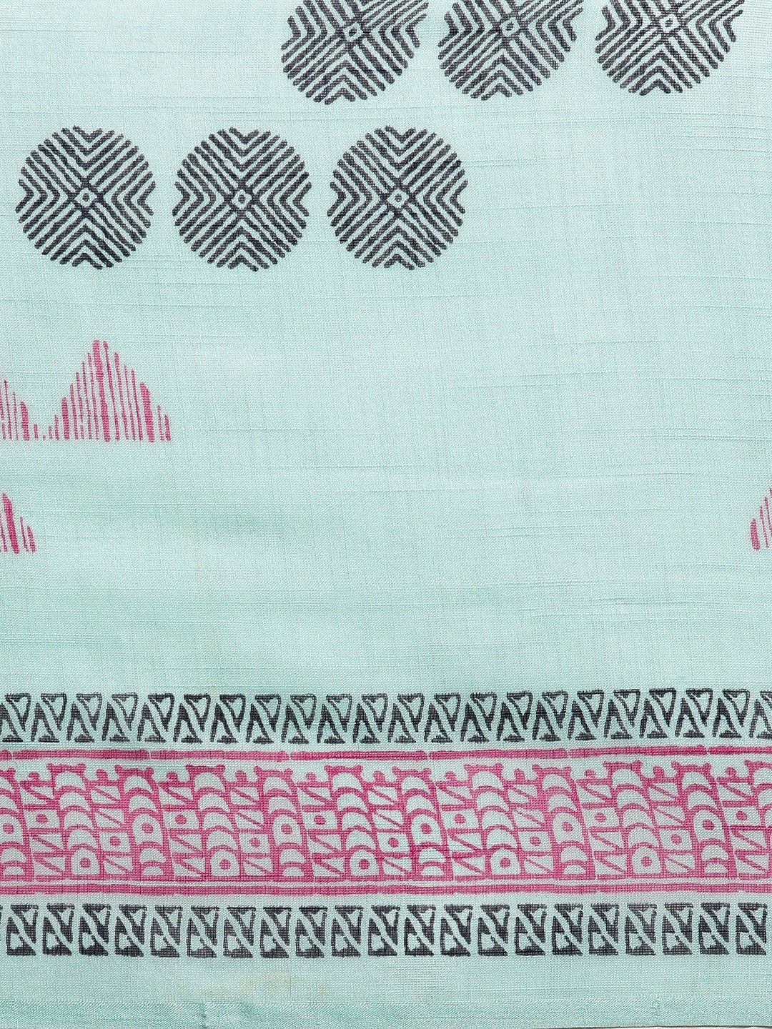 Women's Light Blue Art Silk Printed Saree