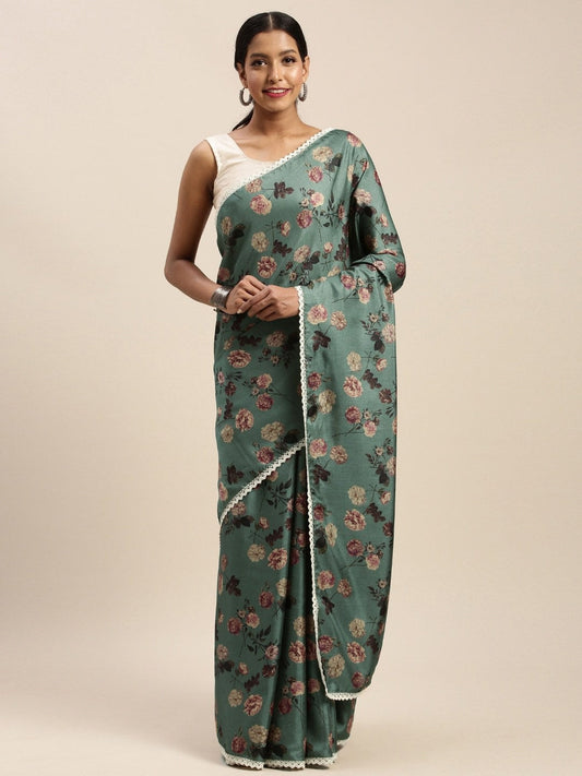 Women's Multicolor Art Silk Printed Saree