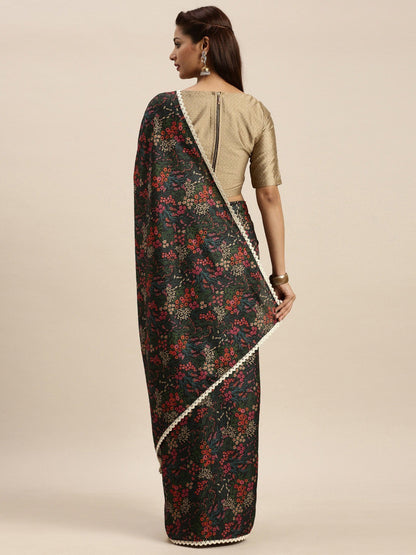 Women's Multicolor Art Silk Printed Saree