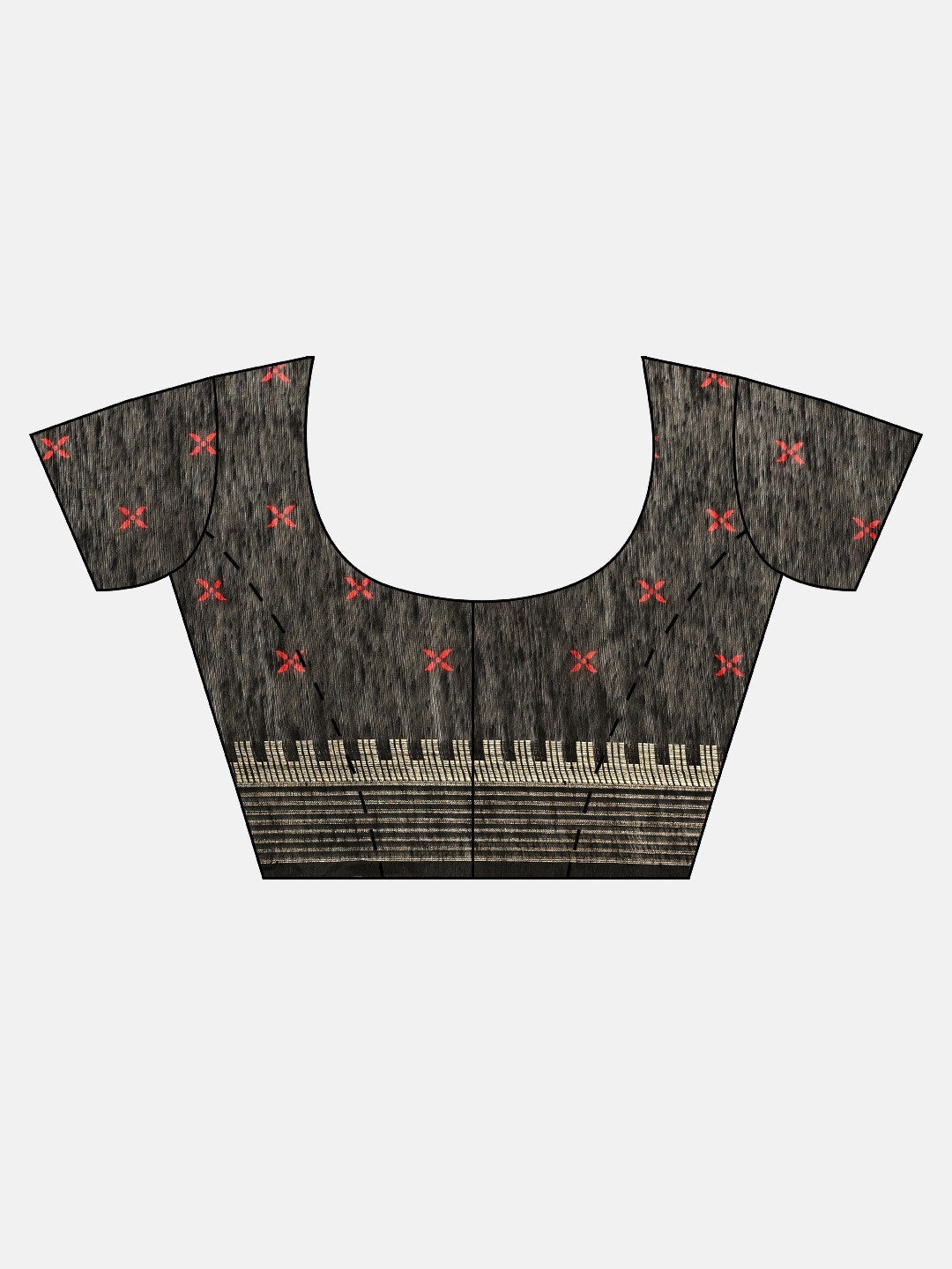 Women's Black Art Silk Printed Saree