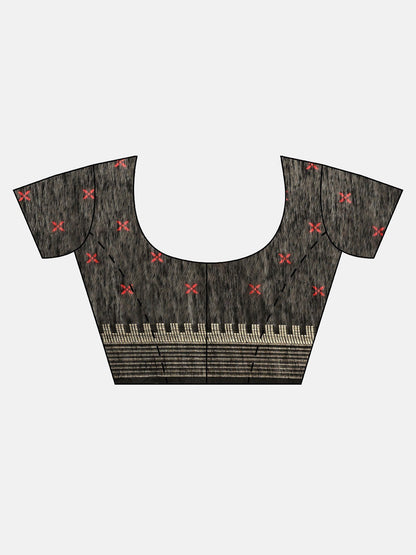 Women's Black Art Silk Printed Saree