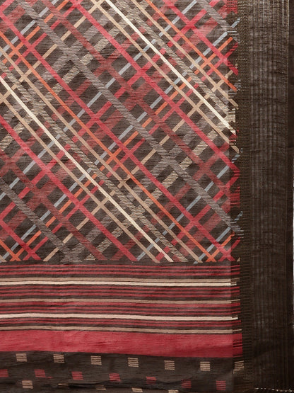 Women's Brown Art Silk Printed Saree