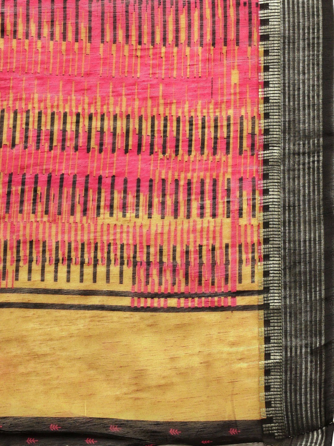 Women's Black Art Silk Printed Saree