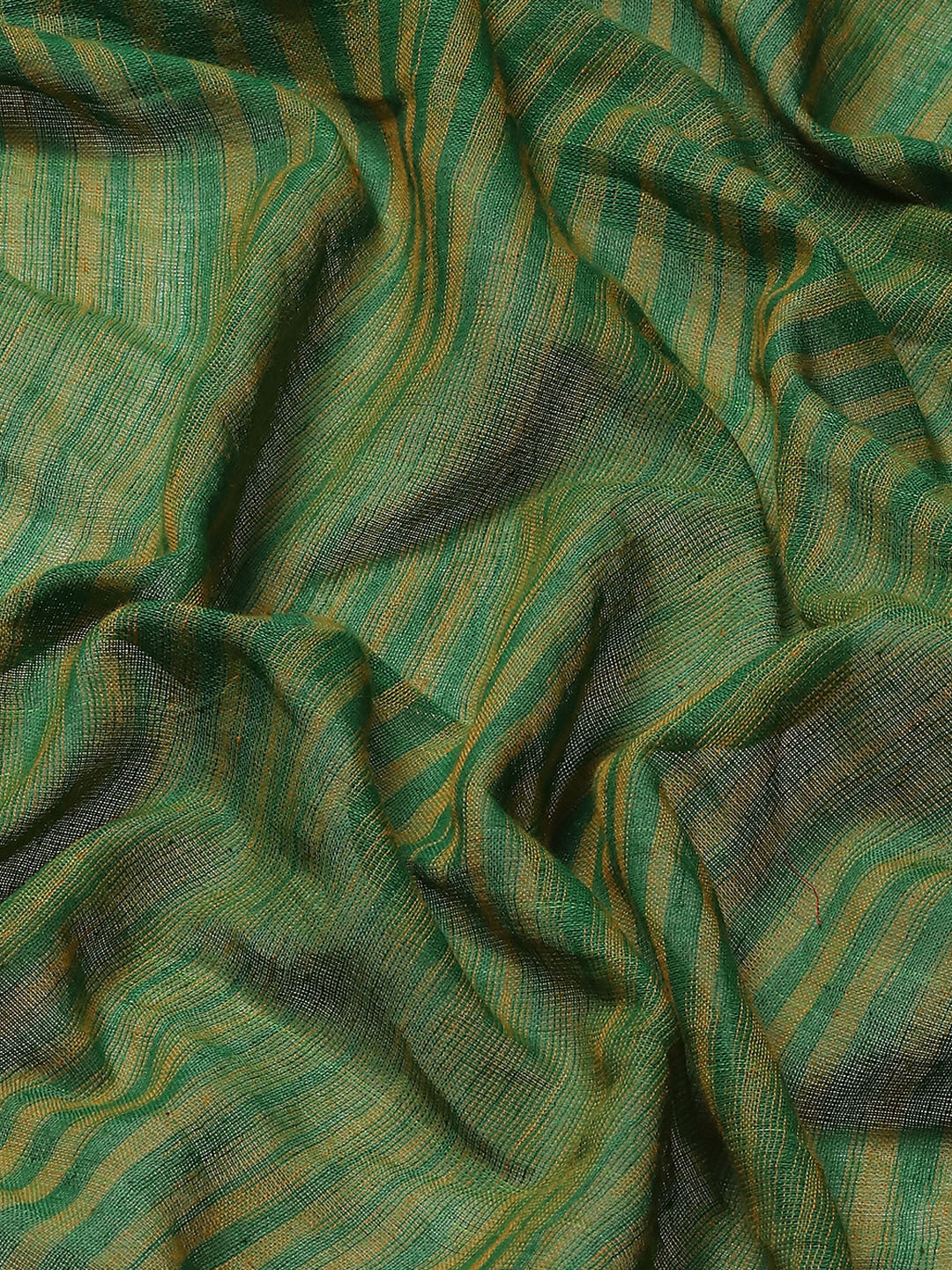 Women's Green Cotton Printed Saree