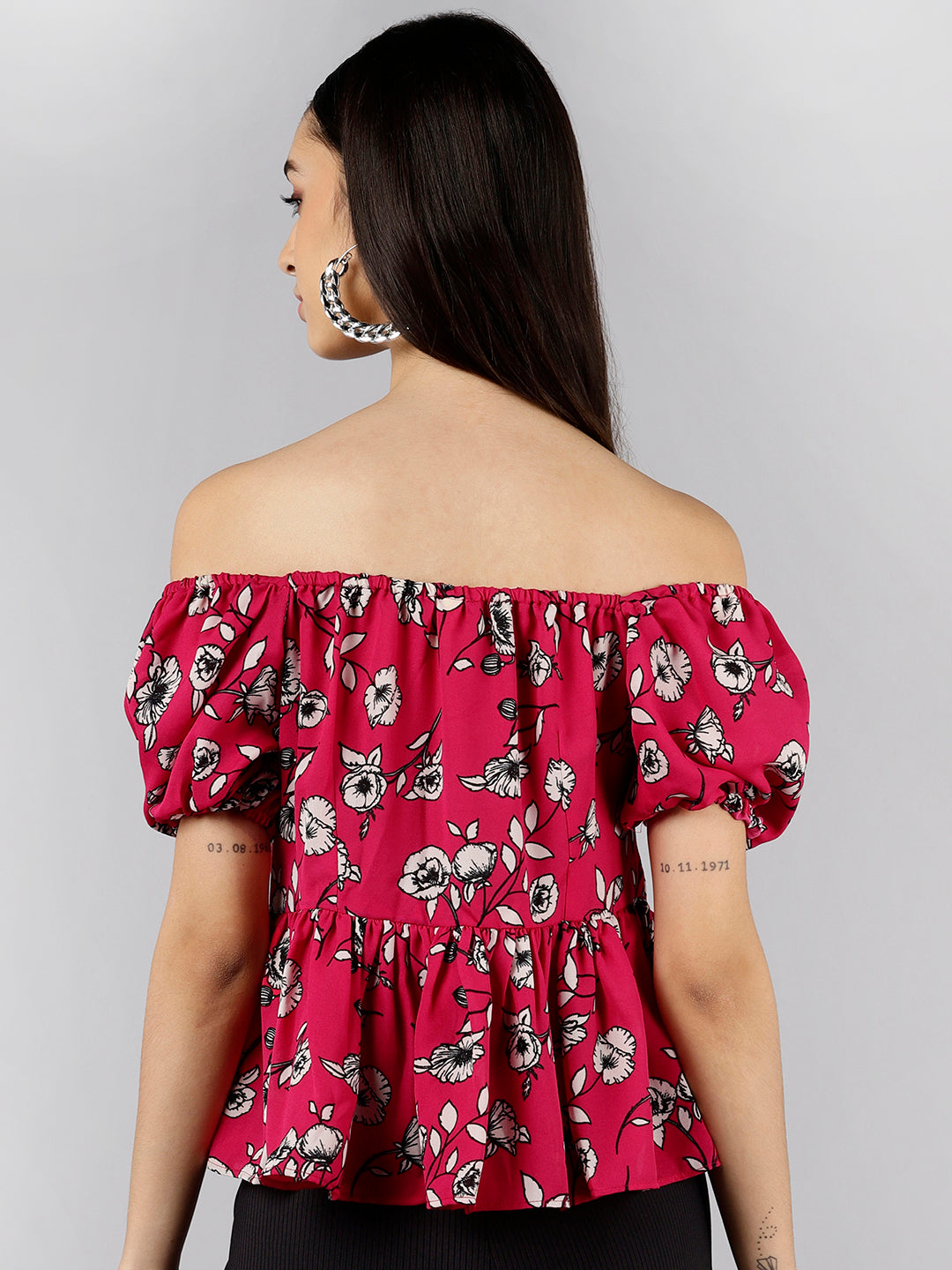 Women's Pink Georgette Floral Printed