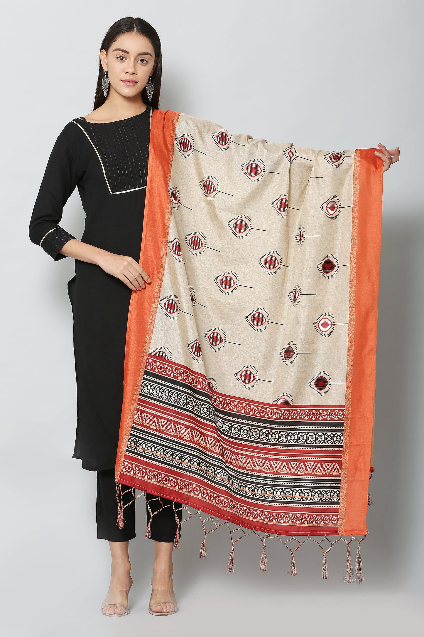 Women's Multicolored Art Silk Digital Printed Dupatta