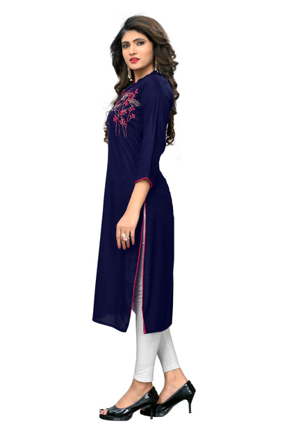 Women's Blue Kurta By Vbuyz- (