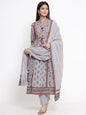 Women's Printed Flared Kurta Pant Dupatta Set