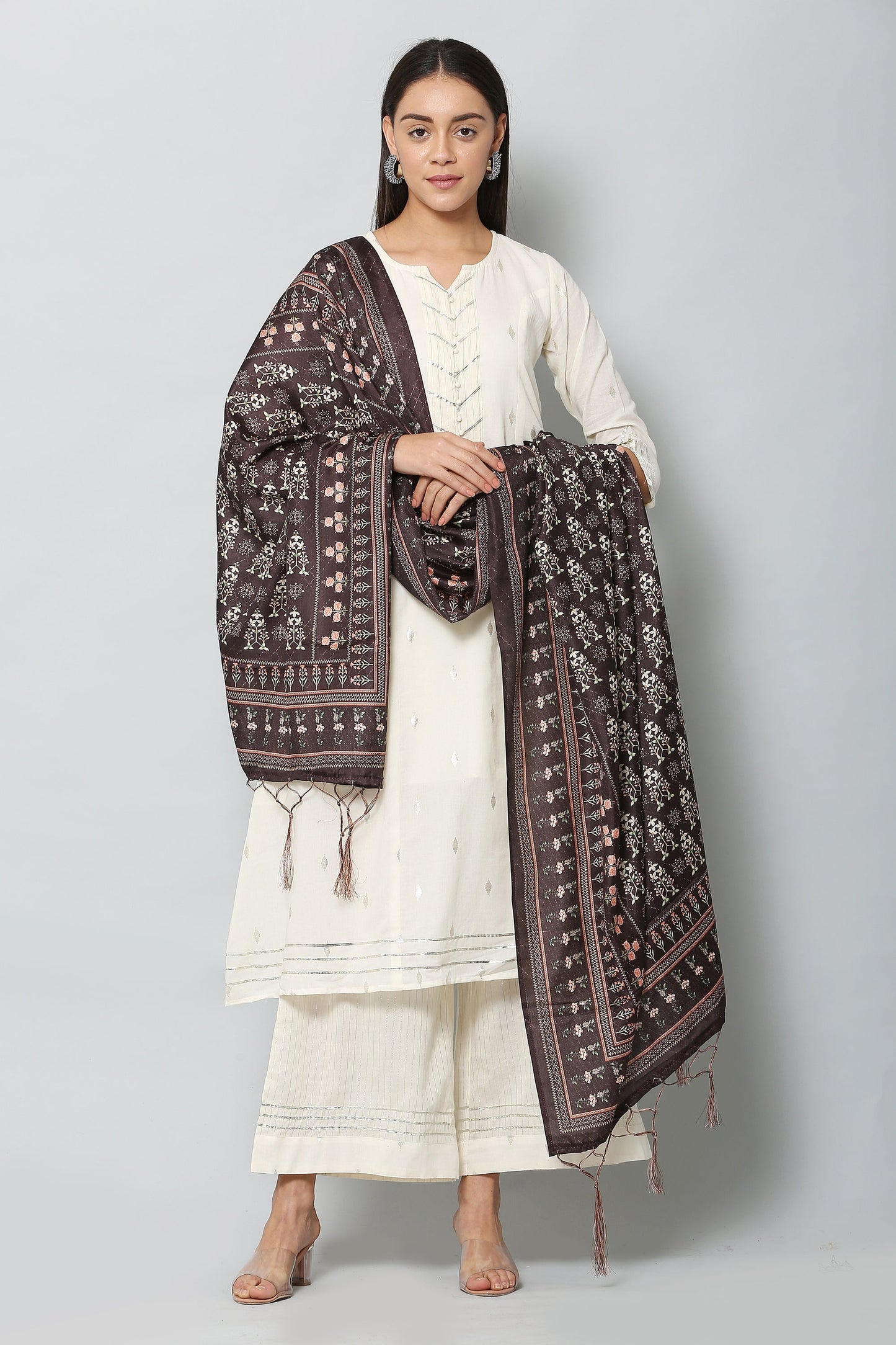 Women's Multicolored Art Silk Digital Printed Dupatta