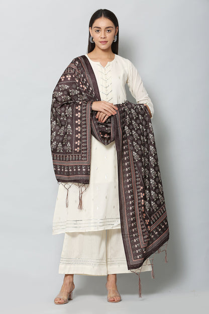 Women's Multicolored Art Silk Digital Printed Dupatta