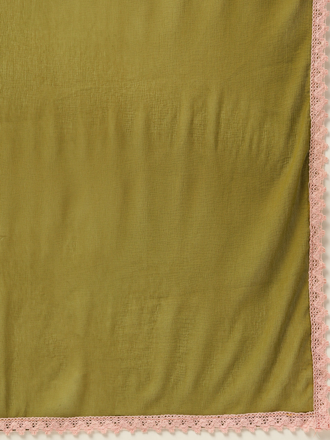 Women's Mehndi Color Rayon Blend Printed Kurta Palazzo With Dupatta