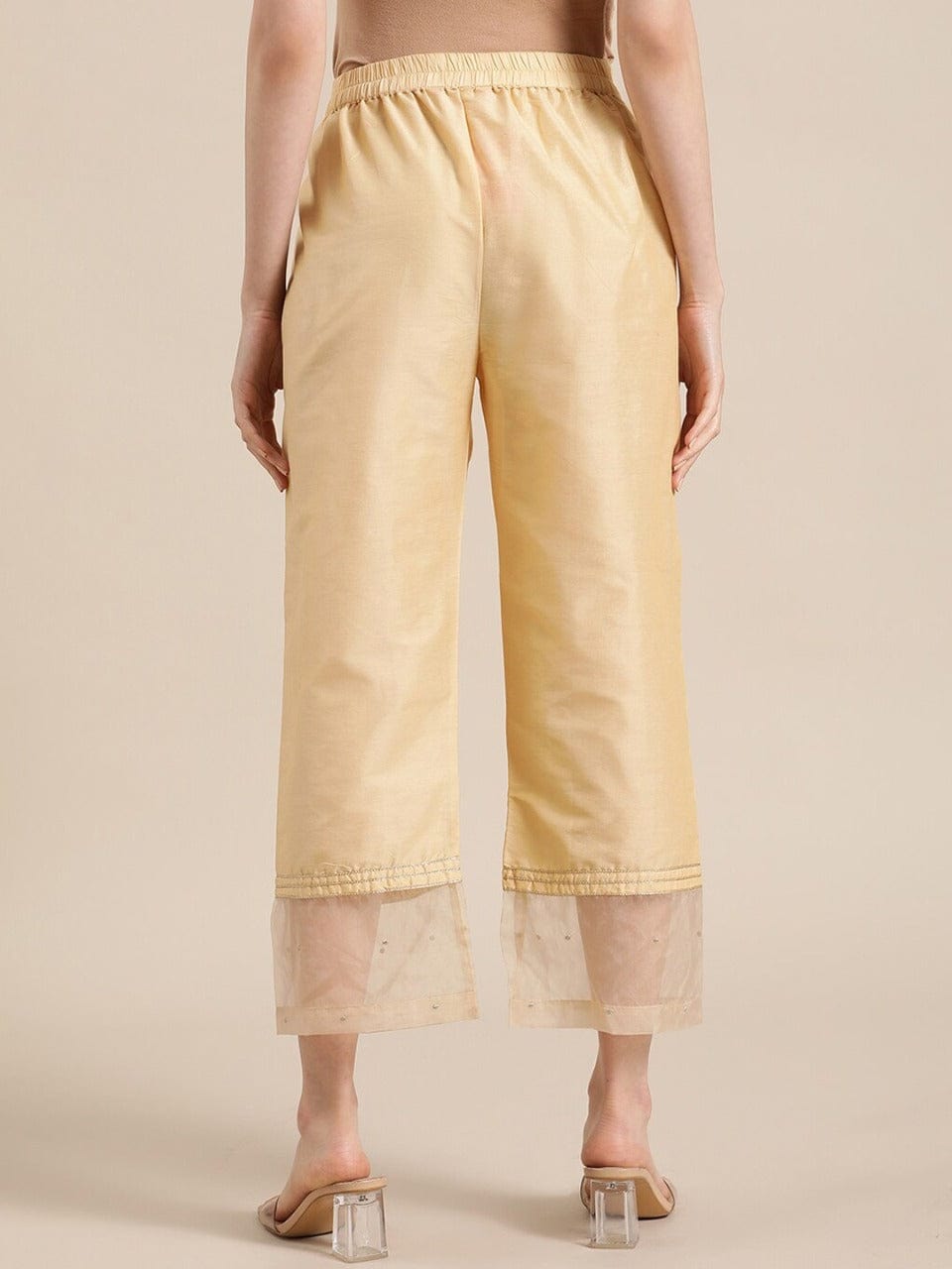 Women's Gold Regular Trousers