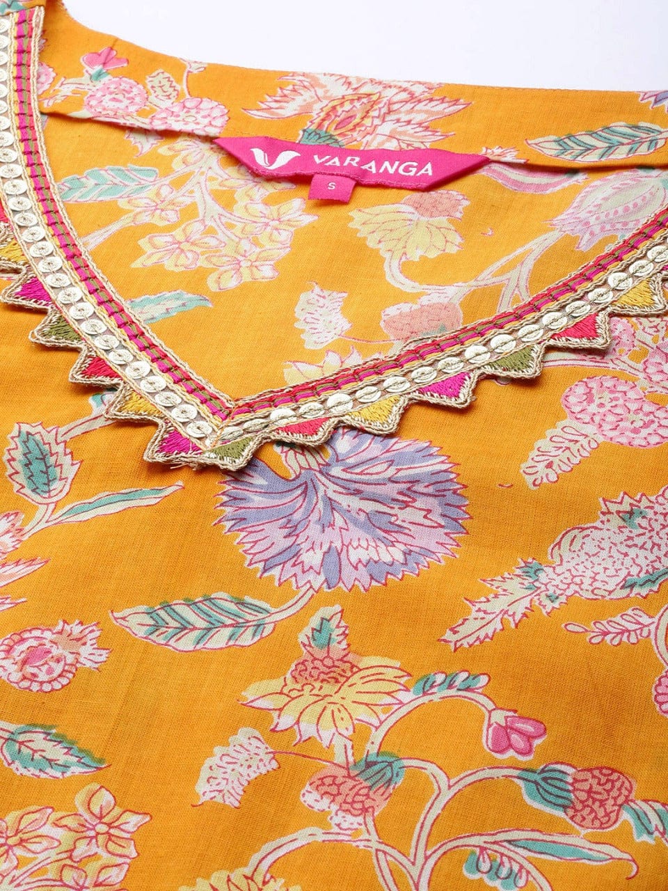 Women's Mustard Yellow Ethnic Motifs Printed Kurta with Trousers & Dupatta