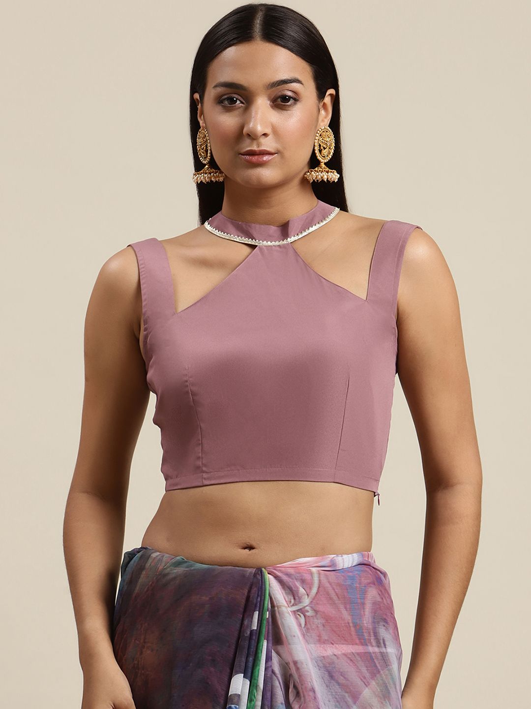 Women's Lavender Colour Chiffon Digital Print Saree